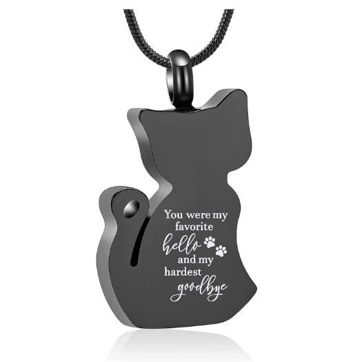 Cat Silhouette Urn Pendant – Journey Pet Services